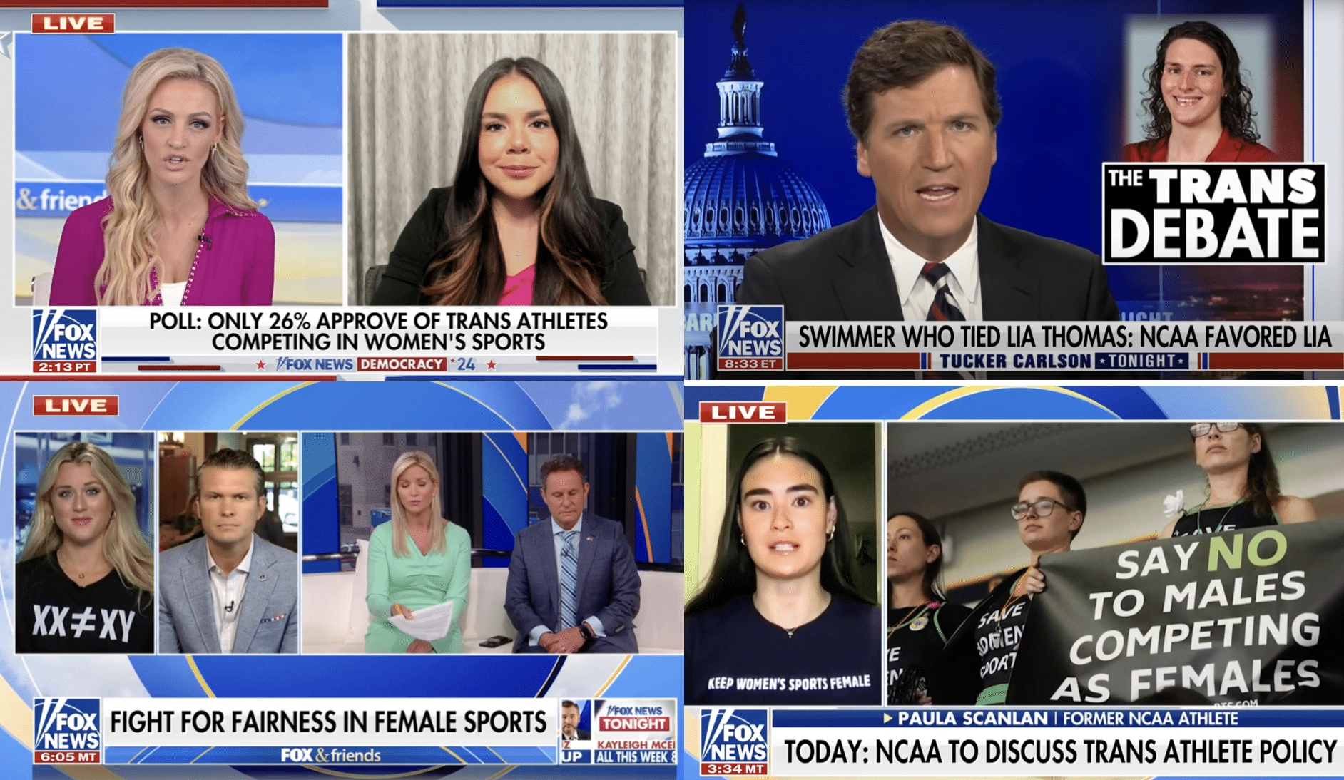 Compilation of Fox News segments on Transgender athletes